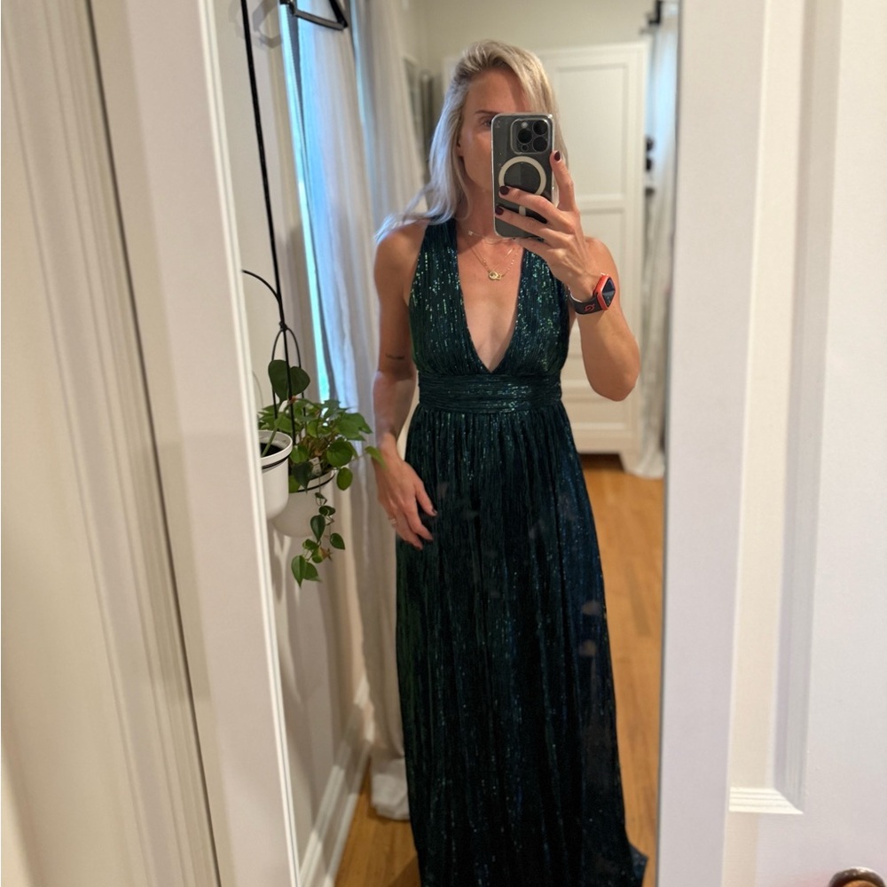 Lulu's Shimmering Blue and Green Dress